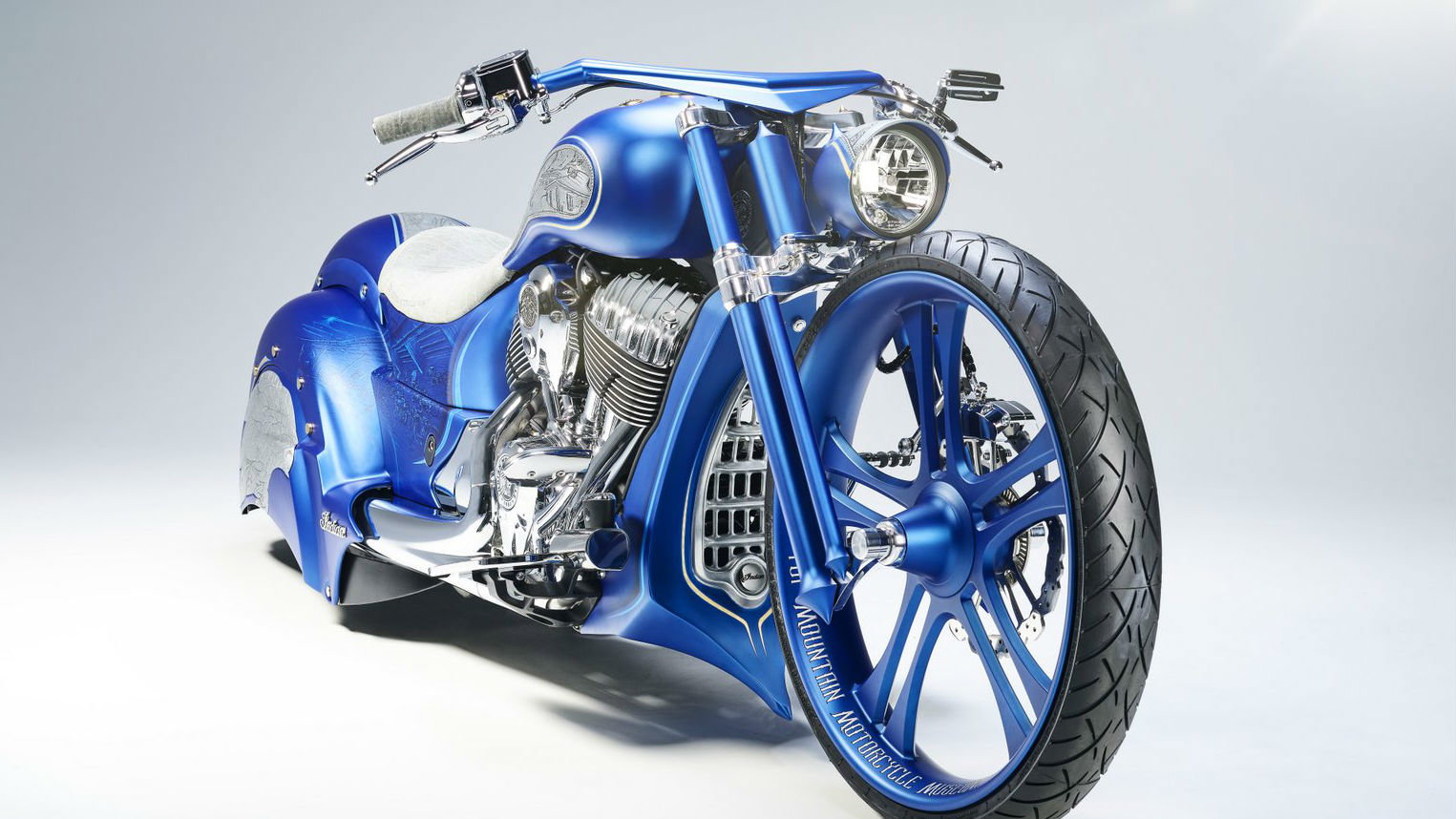 One-off Indian Chief Vintage with snowy mountain theme